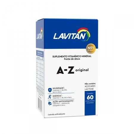 Suplemento vitamínico Lavitan A-Z original c/ 60 comp.